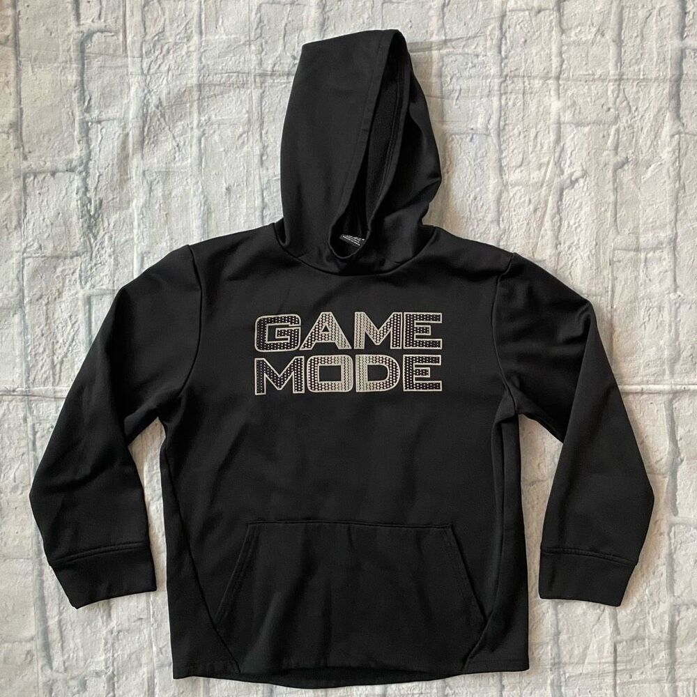 The Childrens Place sport youth boys L 10-12 pullover game mode hoodie black